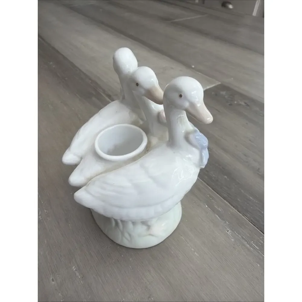 Ceramic Duck Goose Taper Candle Holder Grandmacore Cottagecore Vintage